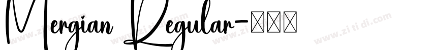 Mergian Regular字体转换